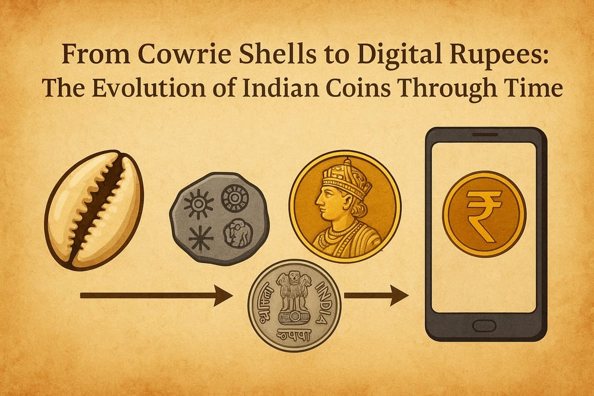 From Cowrie Shells to Digital Rupees: The Evolution of Indian Coins Through Time