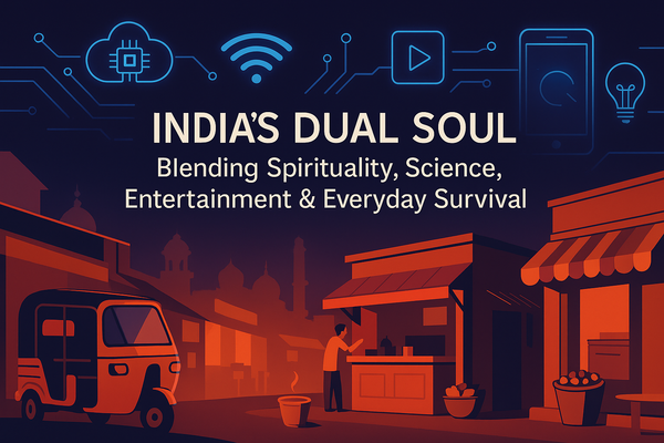 🌏 India’s Dual Soul: Blending Spirituality, Science, Entertainment & Everyday Life
